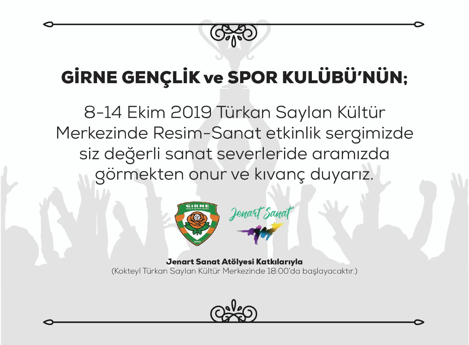 Girne Gençlik ve Spor Kulübü Resim Sanat Etkinliği Davet